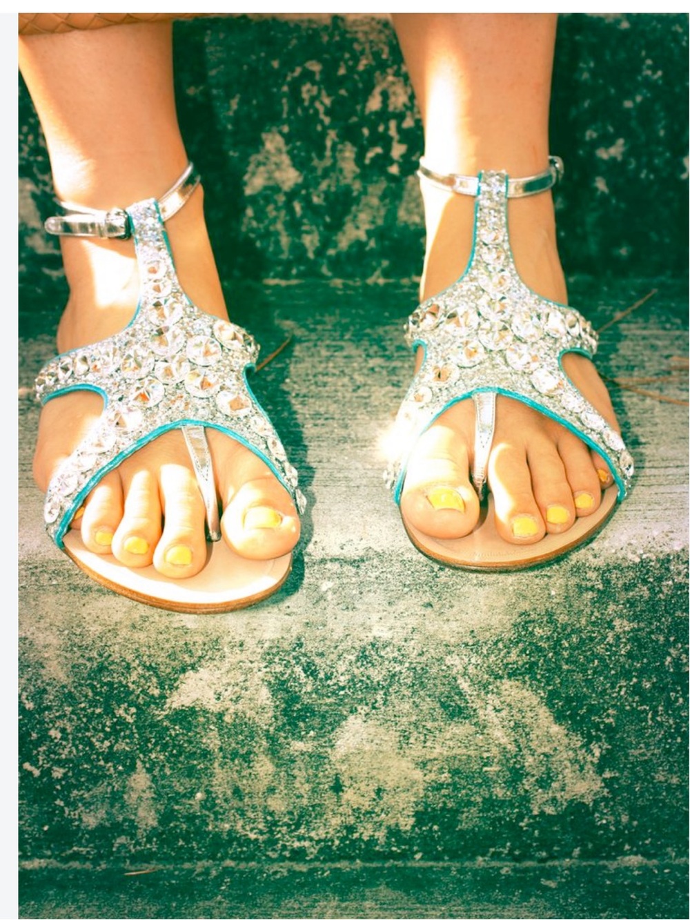 Miu Miu Spring 2012 crystal starfish sandals in blue sandals sz.38